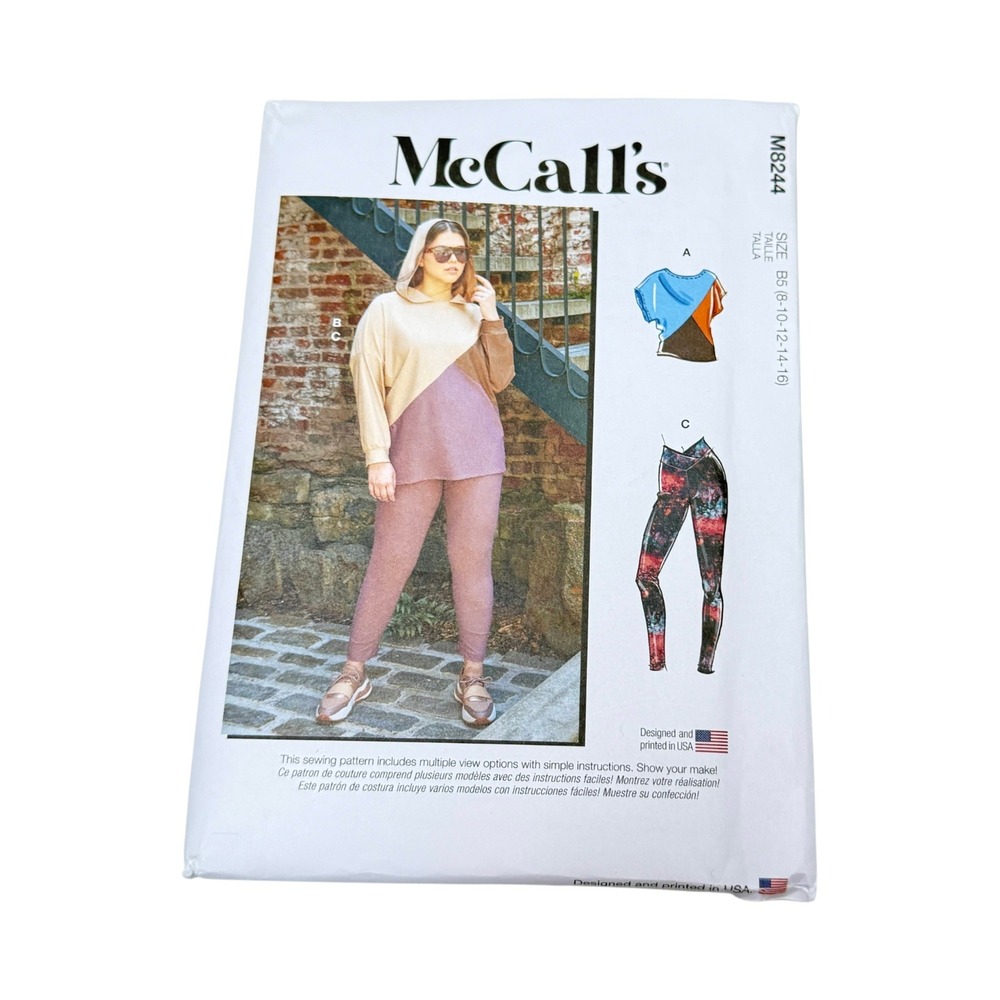 McCall's M8244 Sewing Pattern Tops Leggings Size B5 (8-16) New Uncut